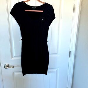 SOLD - Black Knit Sweater Dress